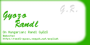 gyozo randl business card